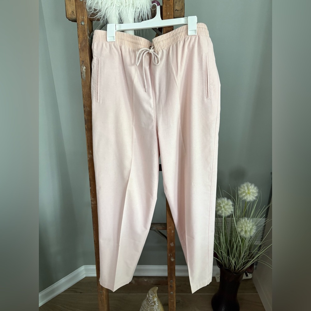 Pale Pink Pants size 12 tie waist